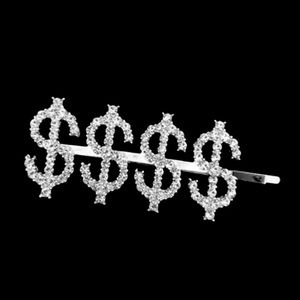 Silver Dollar Sign Hair Pin